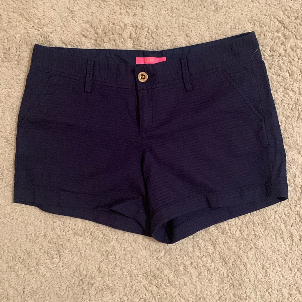 Lilly Pulitzer Navy Shorts SZ 12 Womens